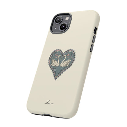 Swan Hearts iPhone Case