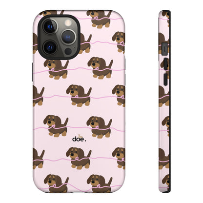 Pink Dachshunds iPhone Case