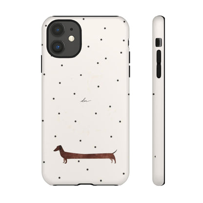 Polka Dachshund iPhone Case