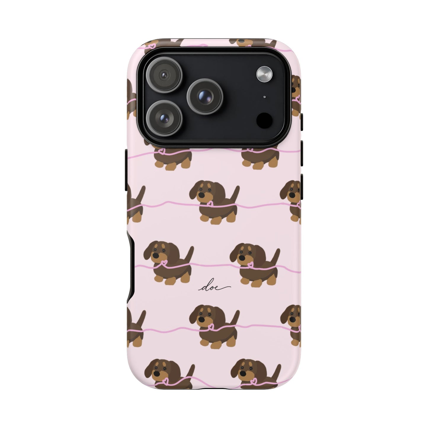 Pink Dachshunds iPhone Case