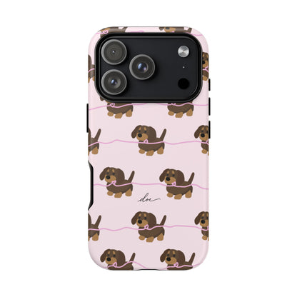 Pink Dachshunds iPhone Case