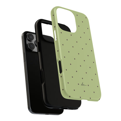 Polka Greens iPhone Case
