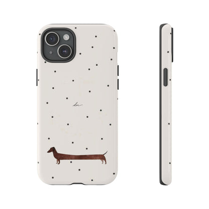Polka Dachshund iPhone Case
