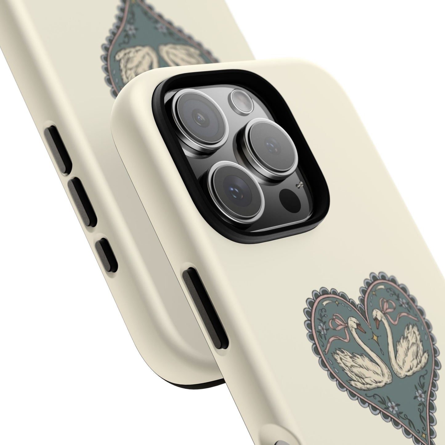 Swan Hearts iPhone Case