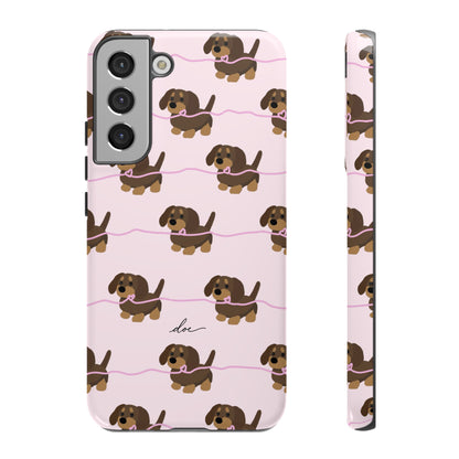 Pink Dachshund Samsung Case