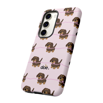 Pink Dachshund Samsung Case