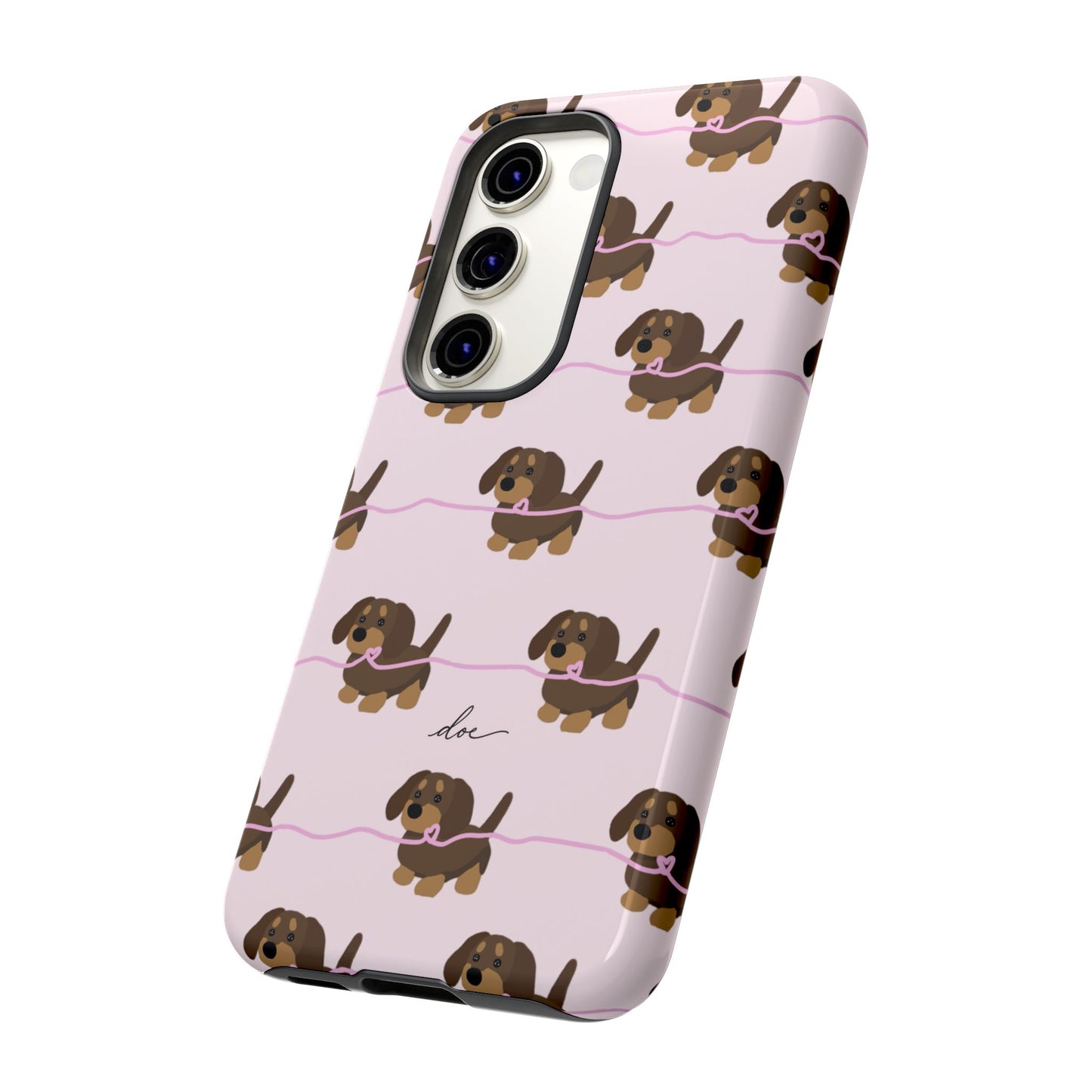 Pink Dachshund Samsung Case