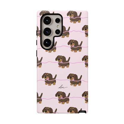 Pink Dachshund Samsung Case