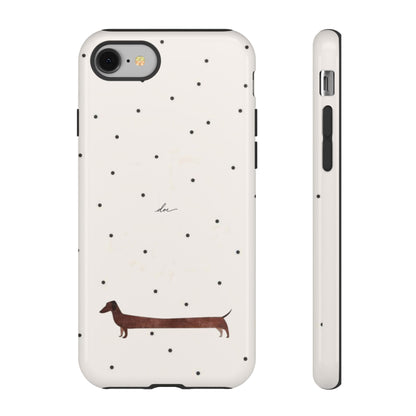 Polka Dachshund iPhone Case