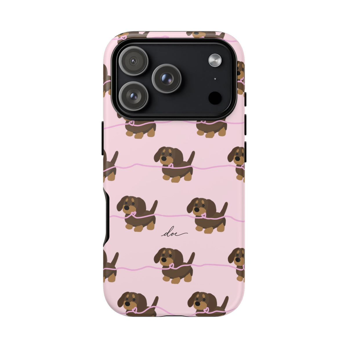 Pink Dachshunds iPhone Case