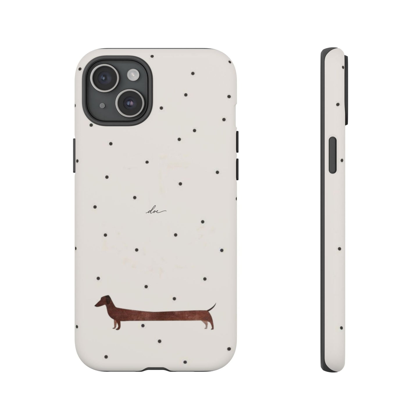 Polka Dachshund iPhone Case