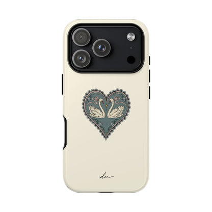 Swan Hearts iPhone Case