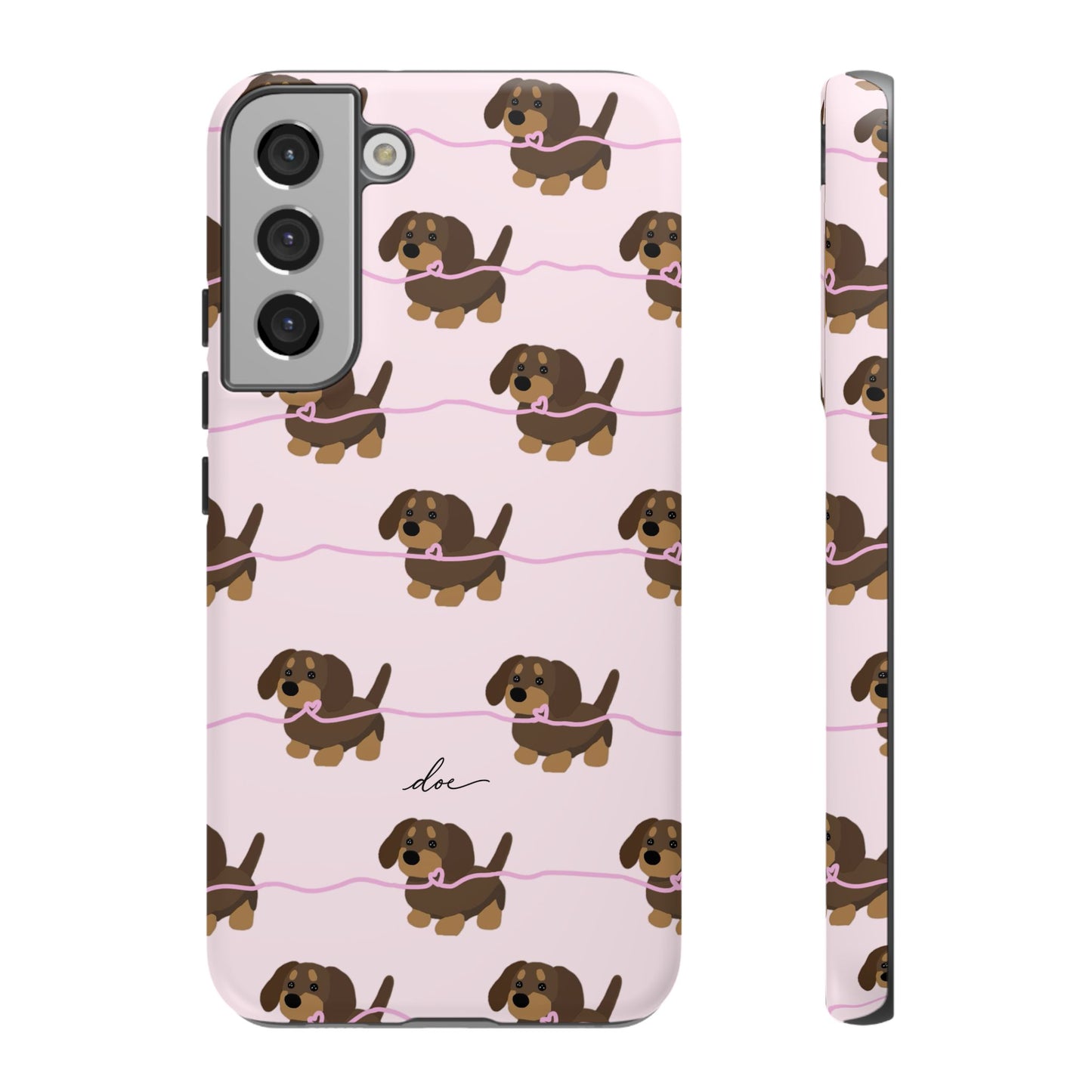 Pink Dachshund Samsung Case