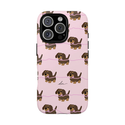 Pink Dachshunds iPhone Case