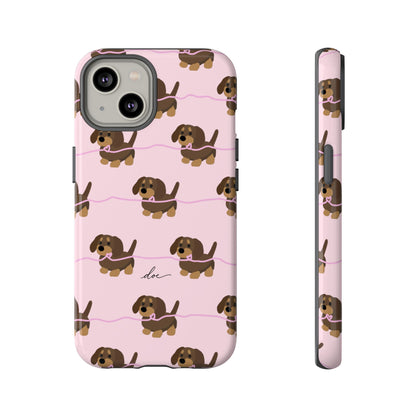 Pink Dachshunds iPhone Case