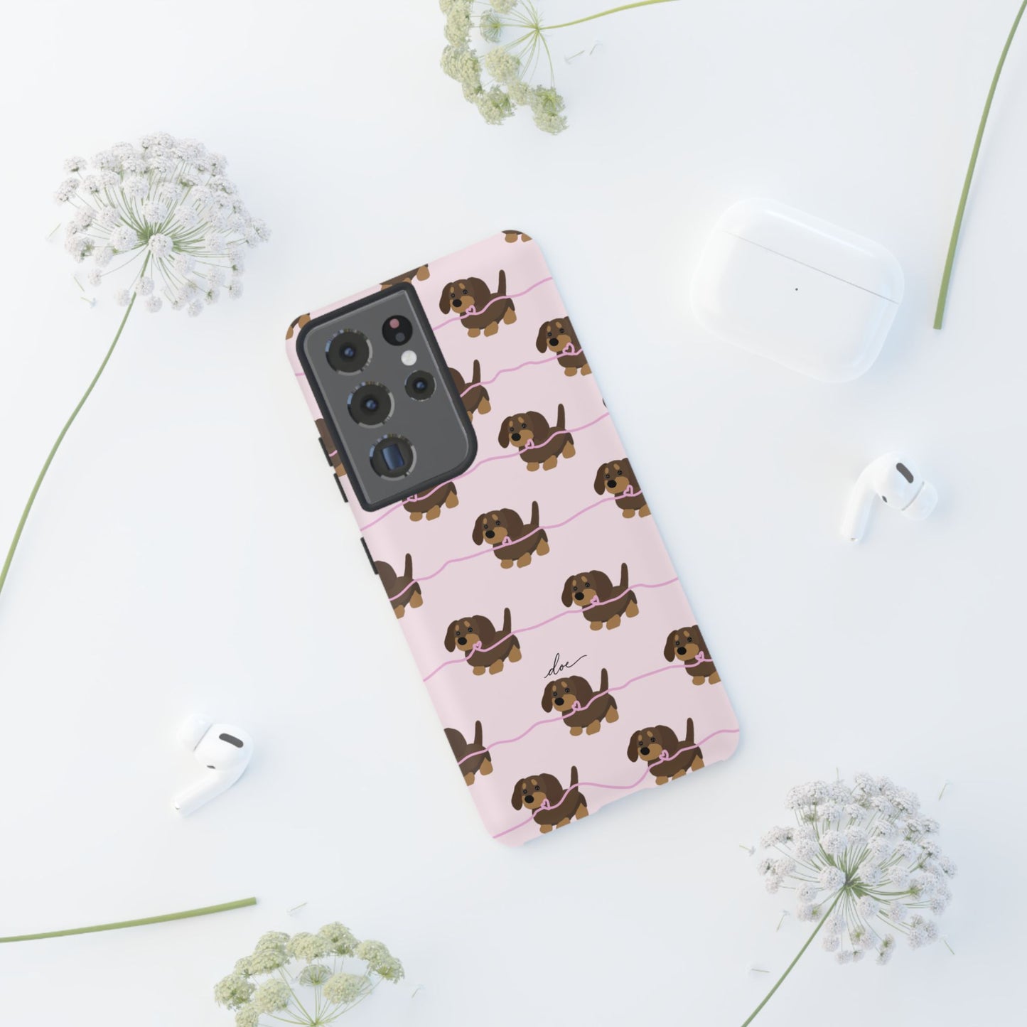 Pink Dachshund Samsung Case