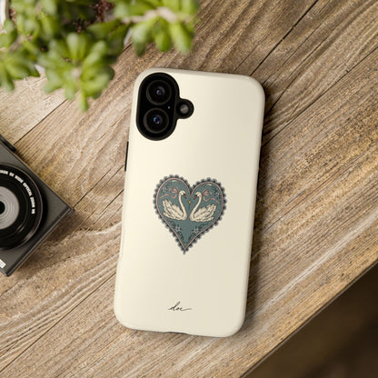 Swan Hearts iPhone Case