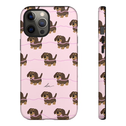 Pink Dachshunds iPhone Case