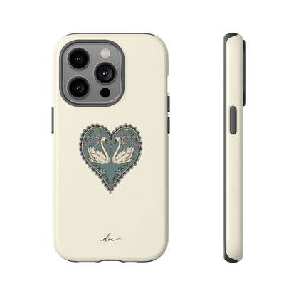Swan Hearts iPhone Case