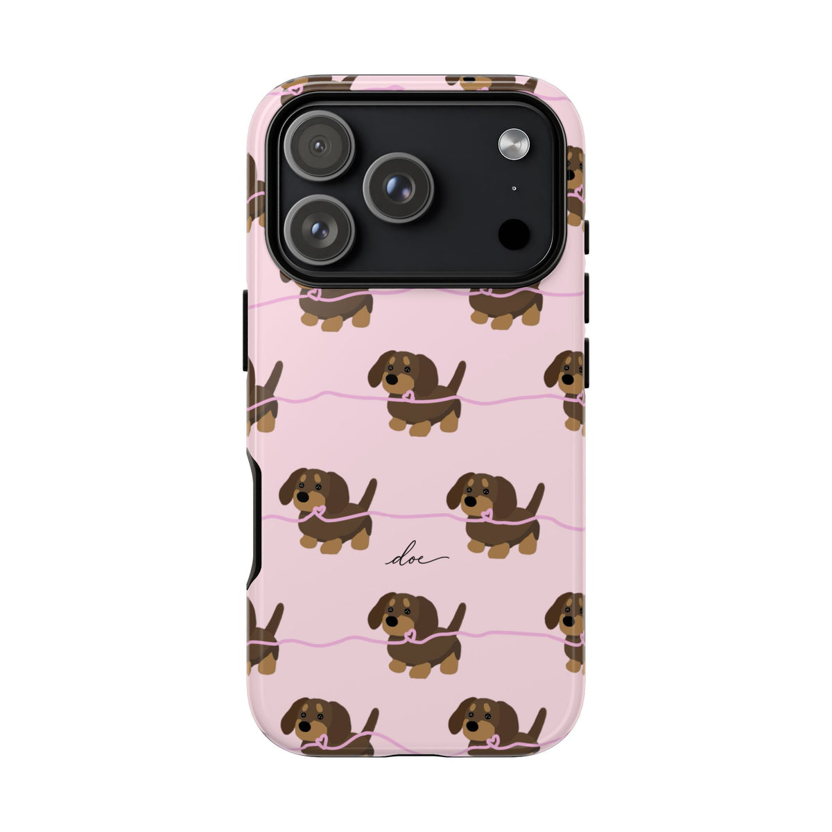 Pink Dachshunds iPhone Case