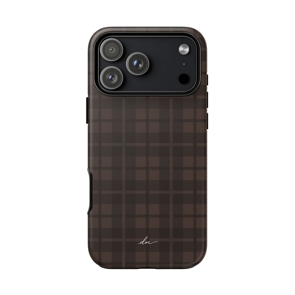 Brown Checks iPhone Case