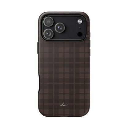 Brown Checks iPhone Case