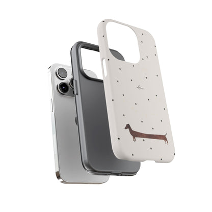 Polka Dachshund iPhone Case