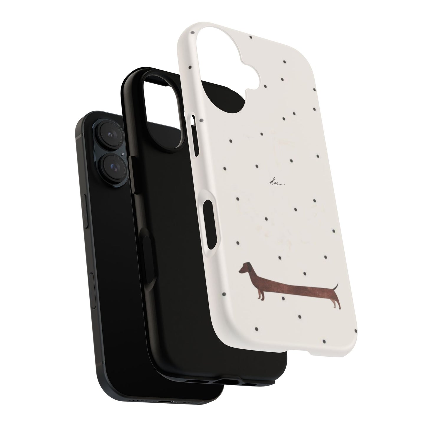 Polka Dachshund iPhone Case