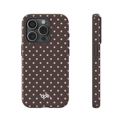 Brown Polka Dot iPhone Case