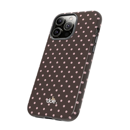 Brown Polka Dot iPhone Case