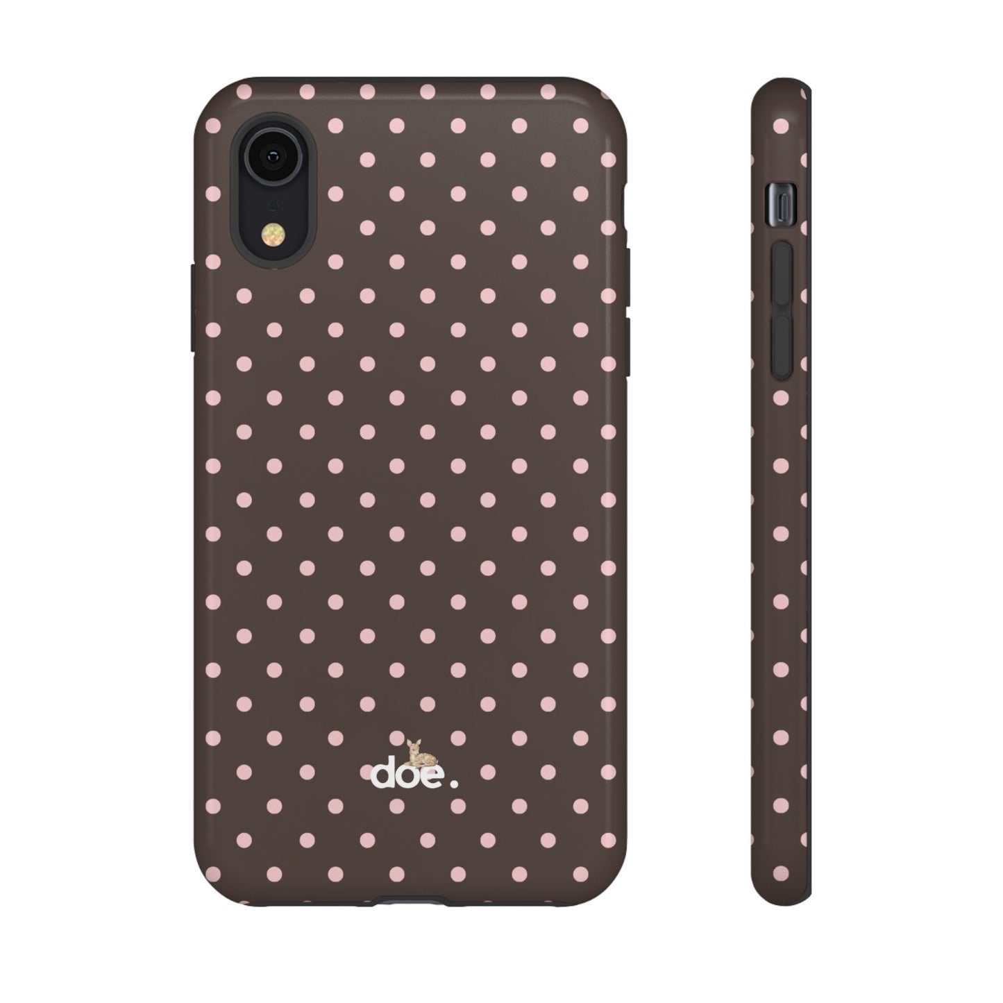 Brown Polka Dot iPhone Case