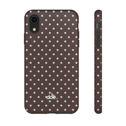 Brown Polka Dot iPhone Case