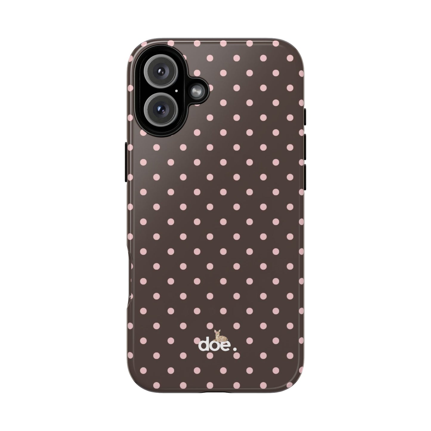 Brown Polka Dot iPhone Case