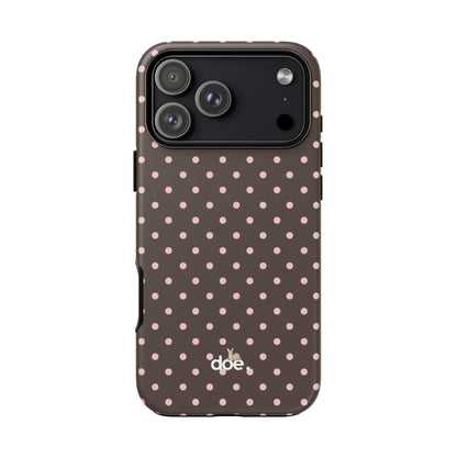 Brown Polka Dot iPhone Case