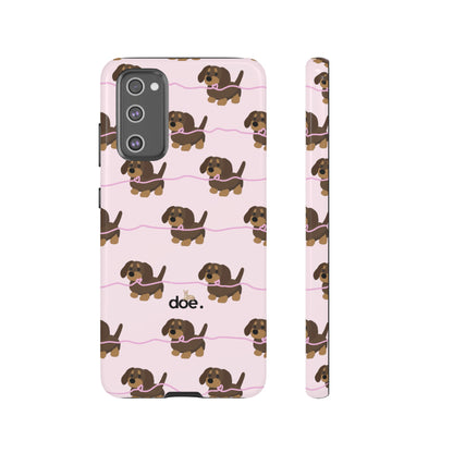 Pink Dachshund Samsung Case
