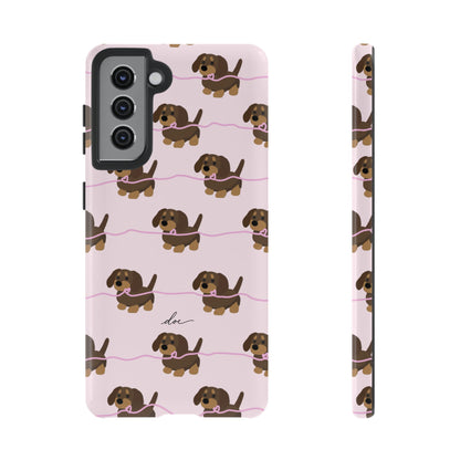 Pink Dachshund Samsung Case