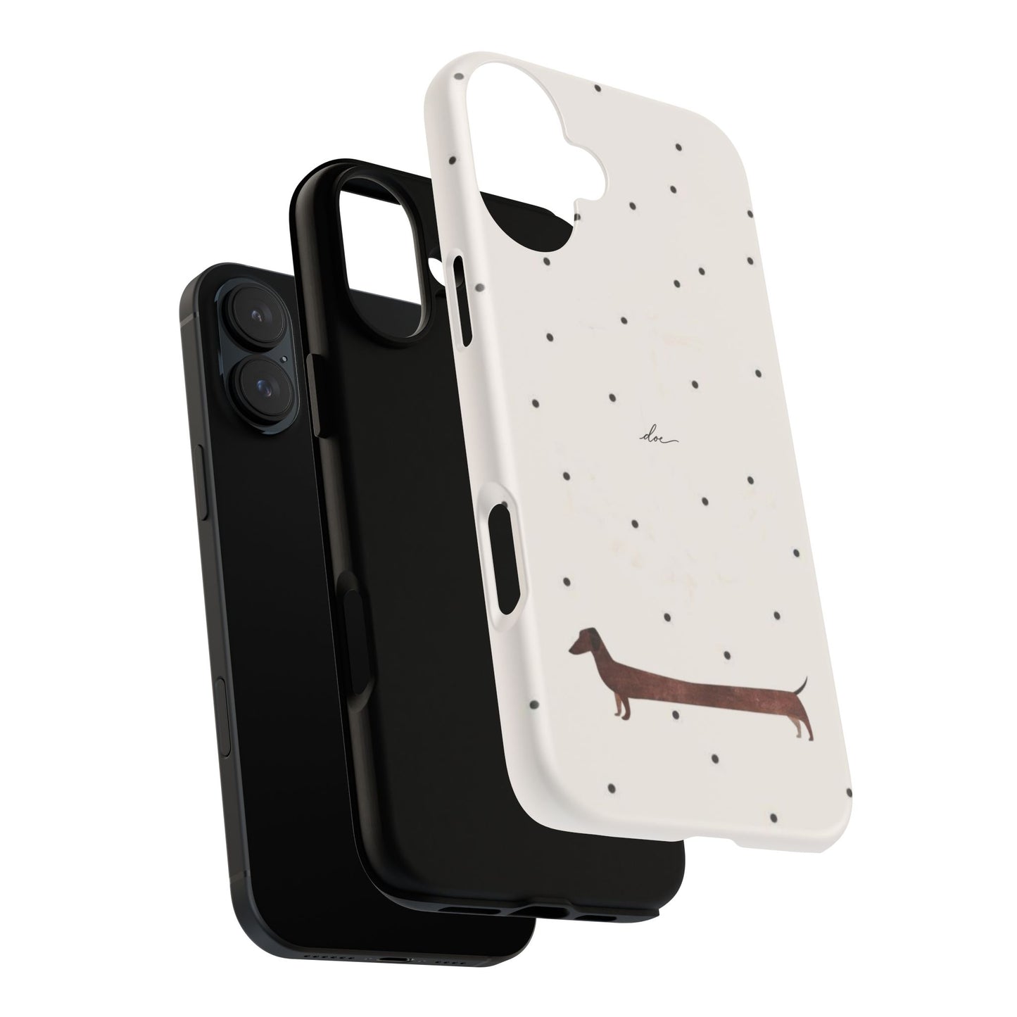 Polka Dachshund iPhone Case