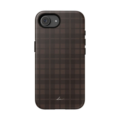 Brown Checks iPhone Case