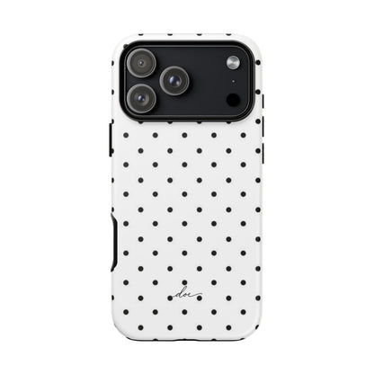 White Polka Dot iPhone Case