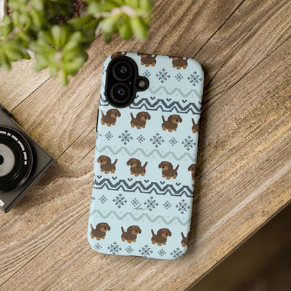 Christmas Dachshunds iPhone Case