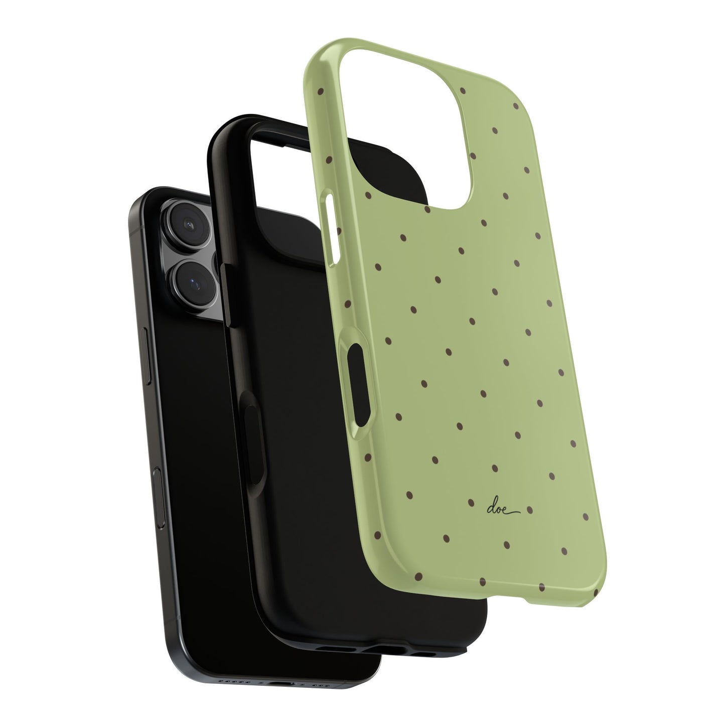Polka Greens iPhone Case