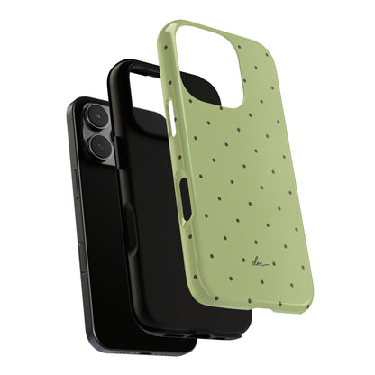 Polka Greens iPhone Case