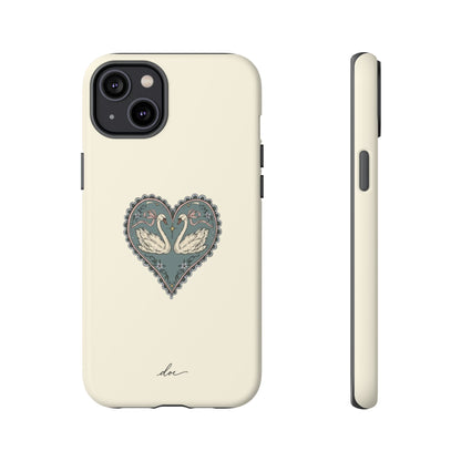 Swan Hearts iPhone Case