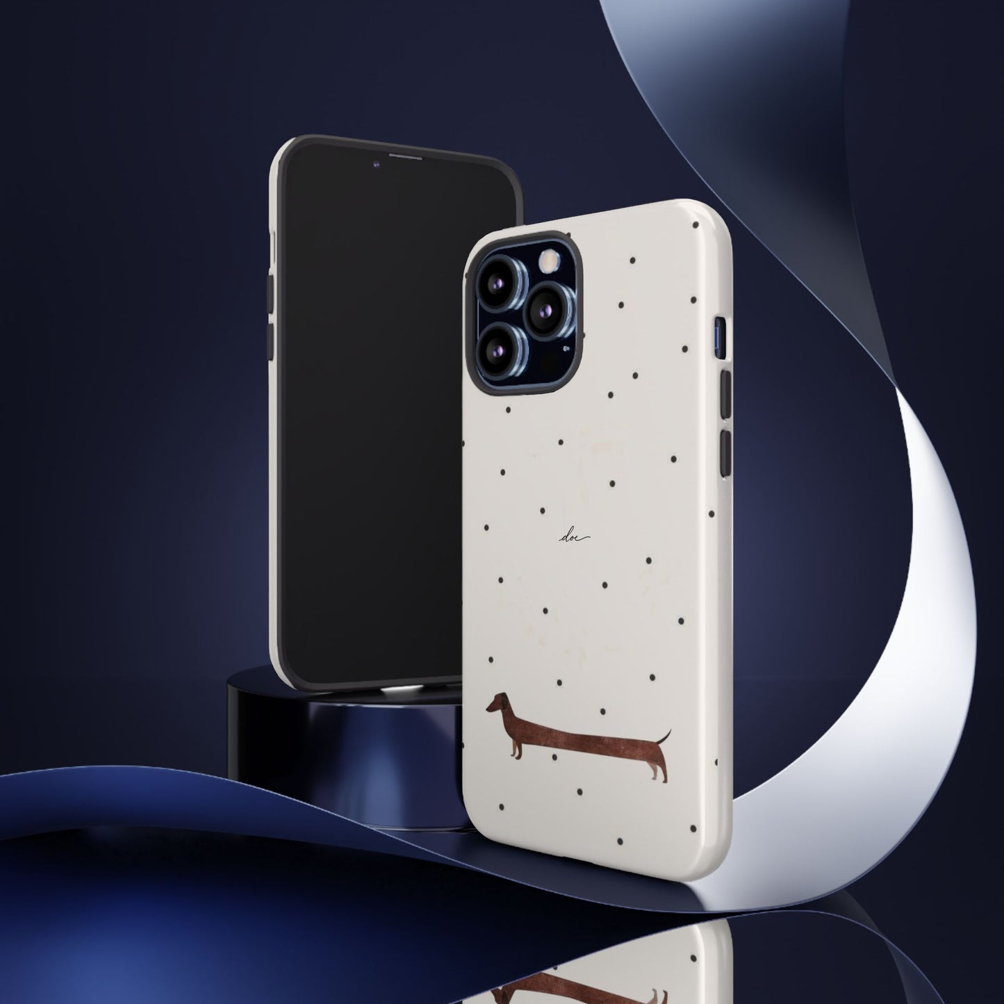 Polka Dachshund iPhone Case