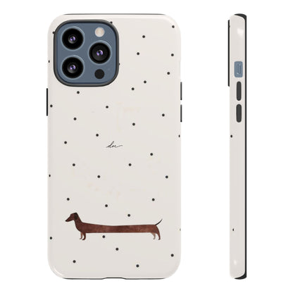 Polka Dachshund iPhone Case