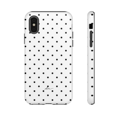 White Polka Dot iPhone Case