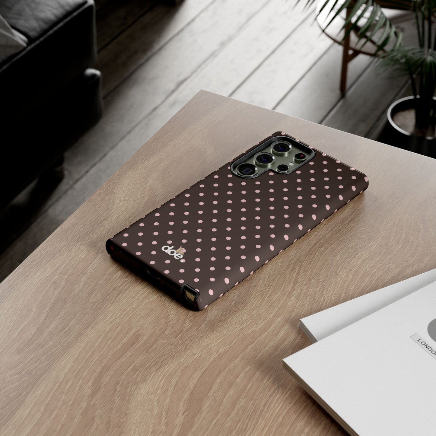 Brown Polka Dot Samsung Case