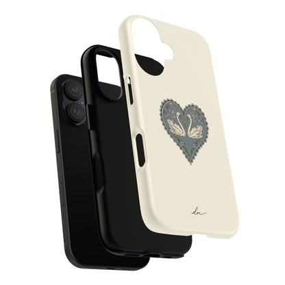 Swan Hearts iPhone Case
