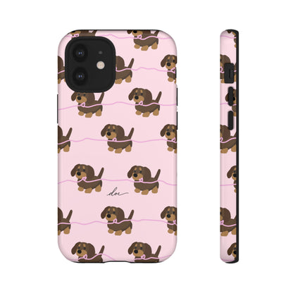Pink Dachshunds iPhone Case