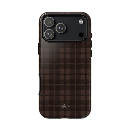 Brown Checks iPhone Case